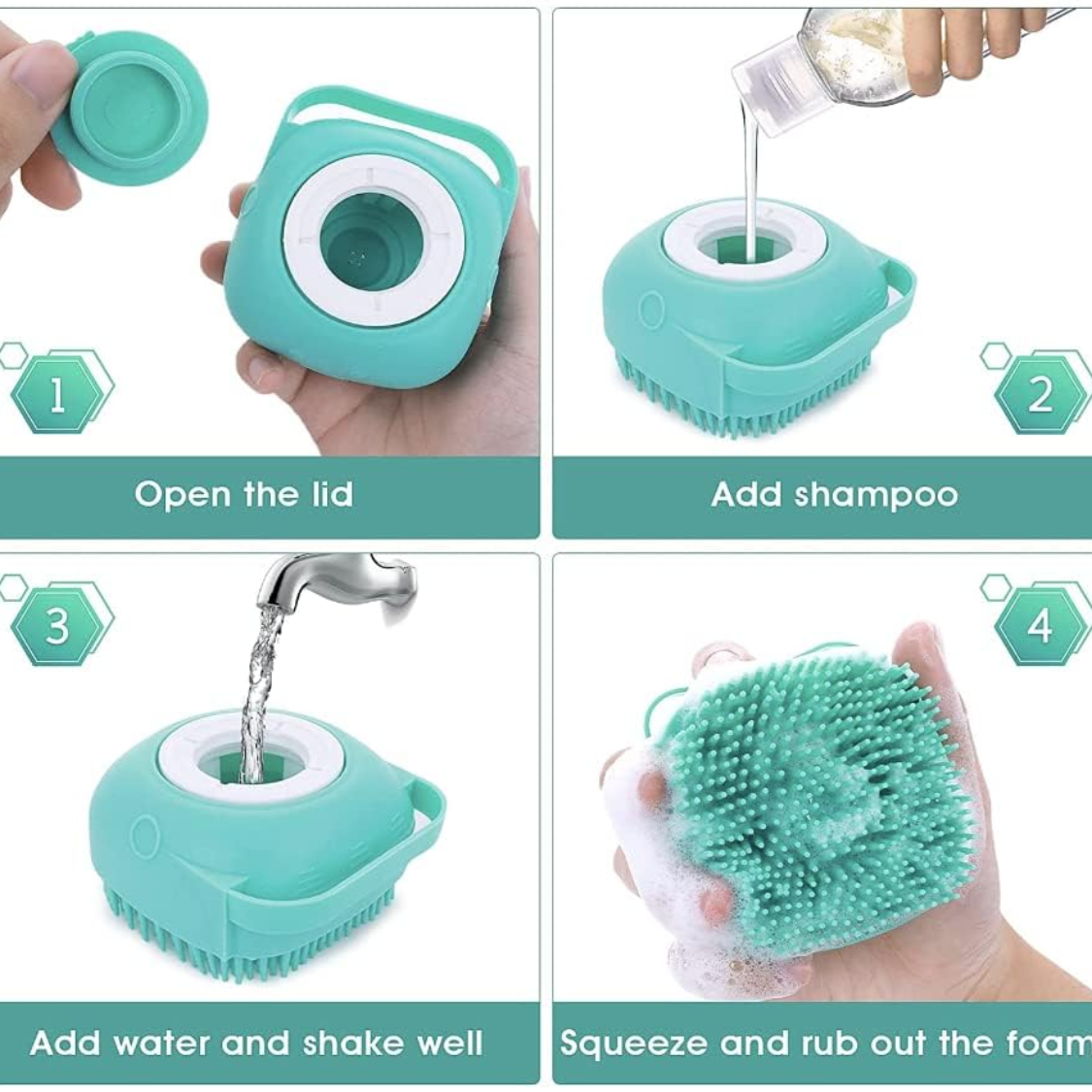 Dog Bath Massage Brush — Soft Silicone