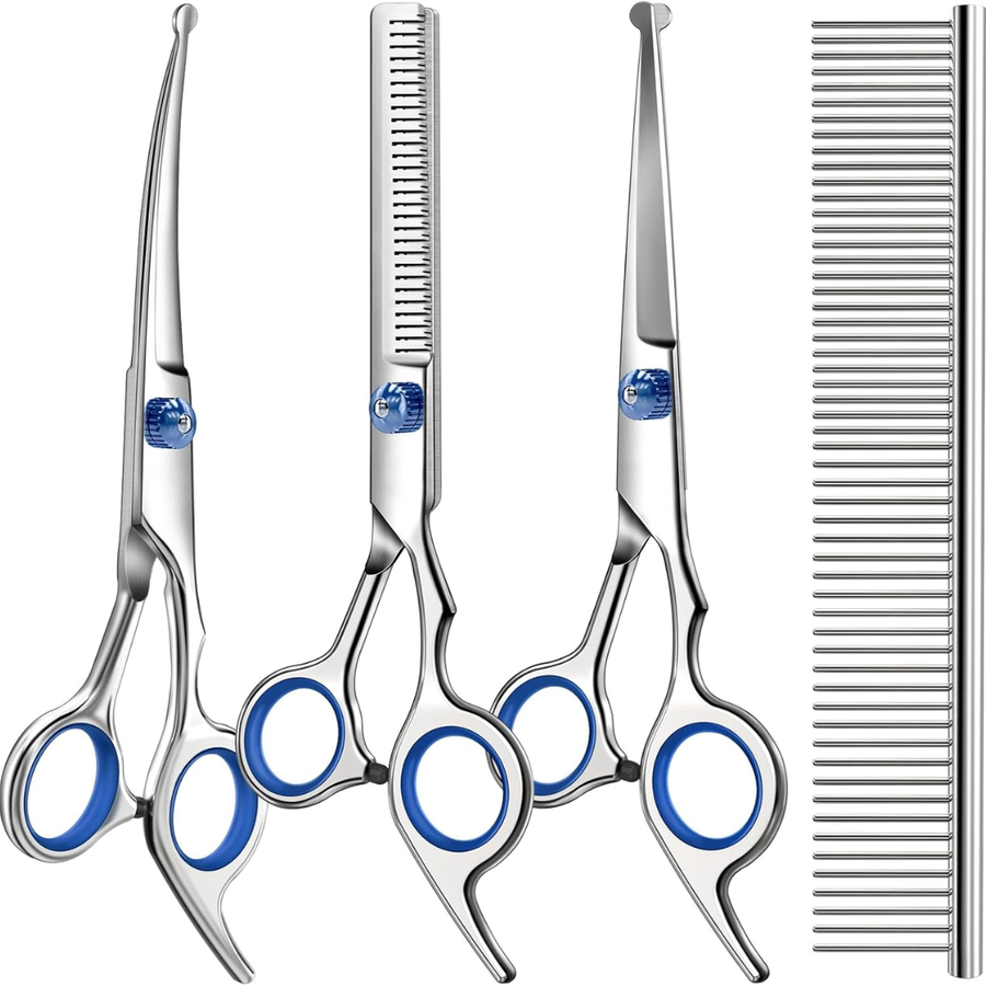 Professional Dog Grooming Scissors Kit — 4-in-1