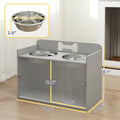 Raised double bowl stand elevated dog bowls stainless steel