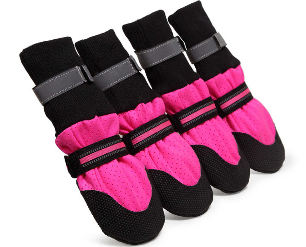 Dog boots RosePink waterproof anti-slip snow paw protector