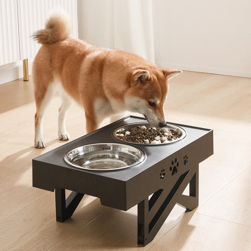 Raised Double Bowl Stand — Adjustable Height