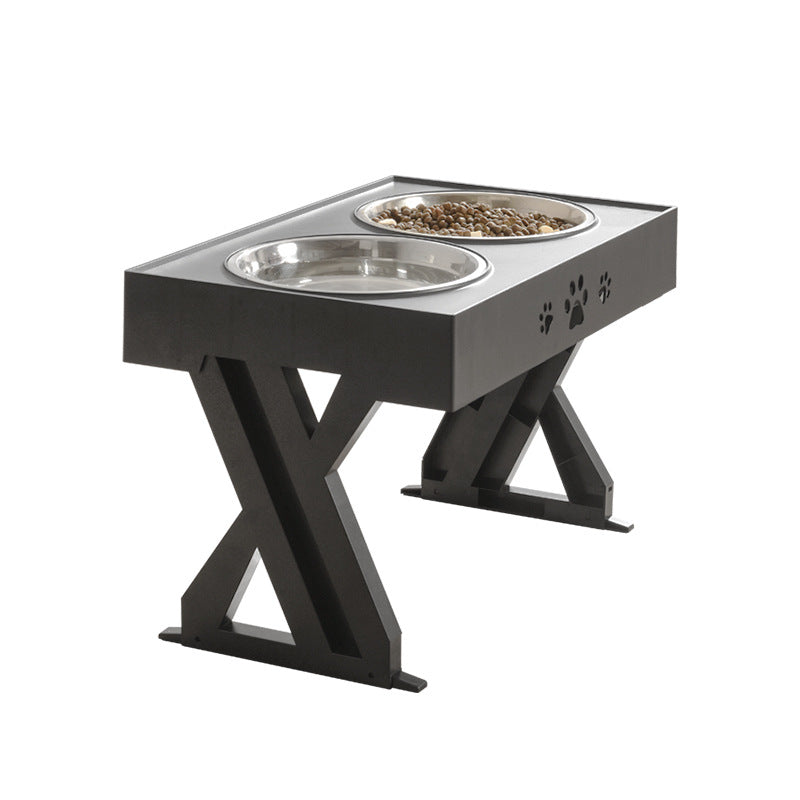 Raised Double Bowl Stand — height settings