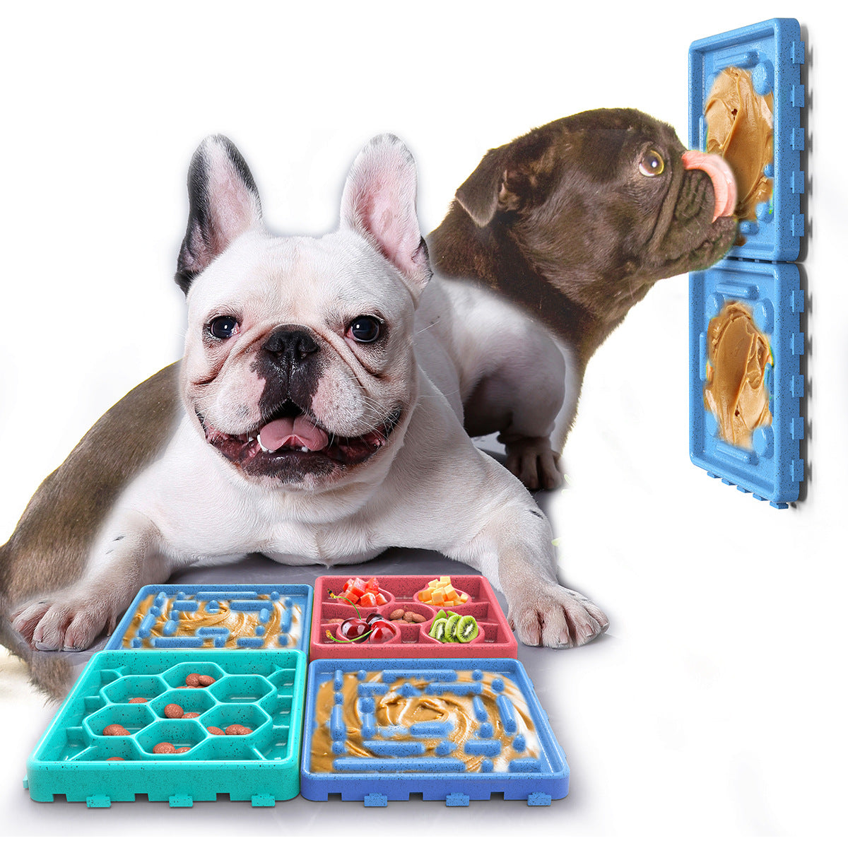 Dog lick pad slow feeder with suction cup