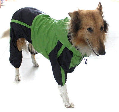 Dog Rain Jacket Green waterproof