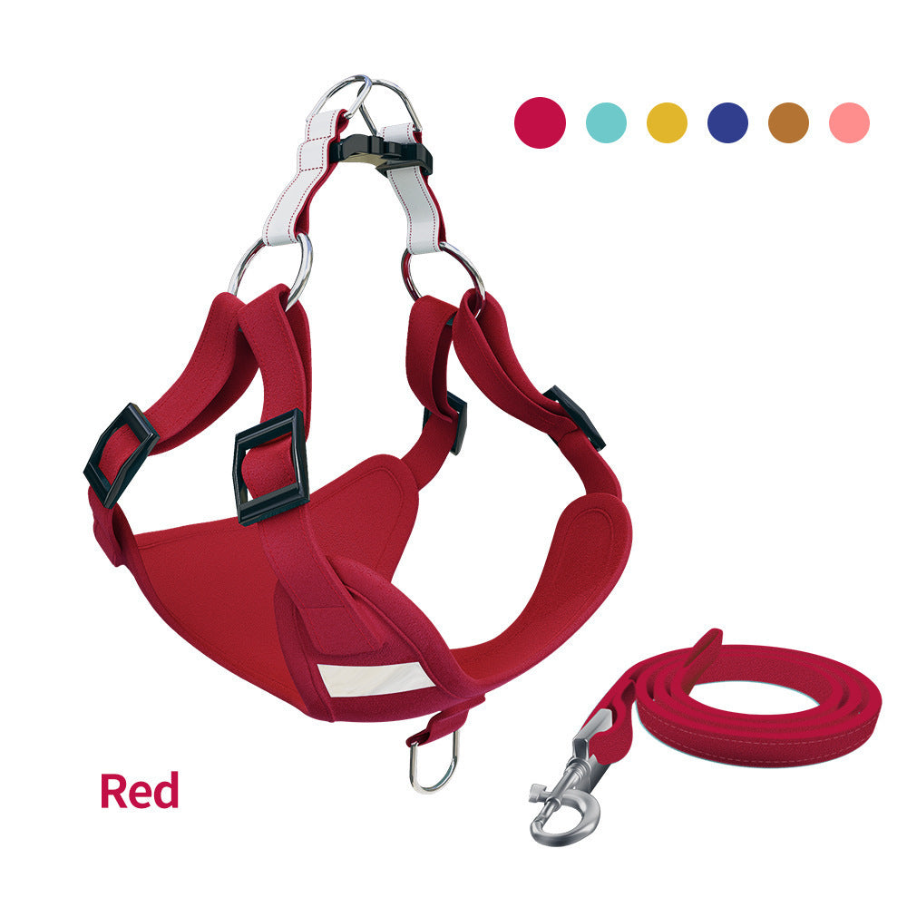 Dog reflective safety vest Red high-visibility