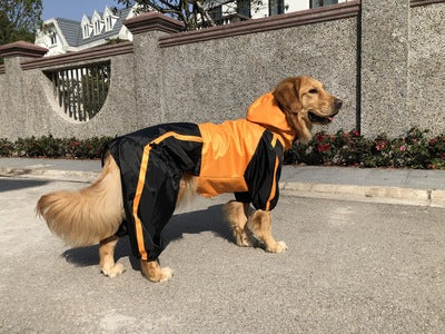 Dog Rain Jacket Orange waterproof