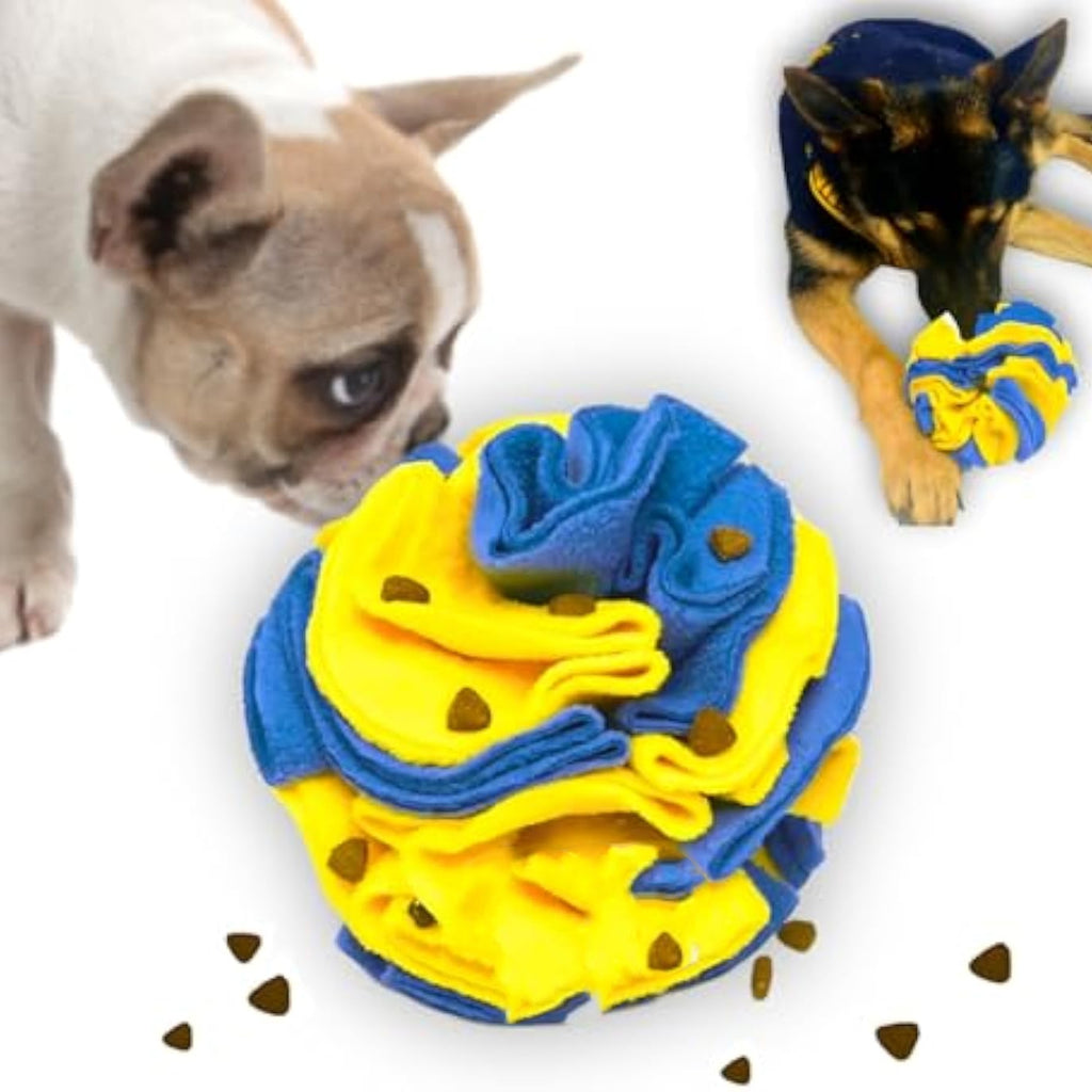 Snuffle ball foldable dog enrichment foraging puzzle nose work toy