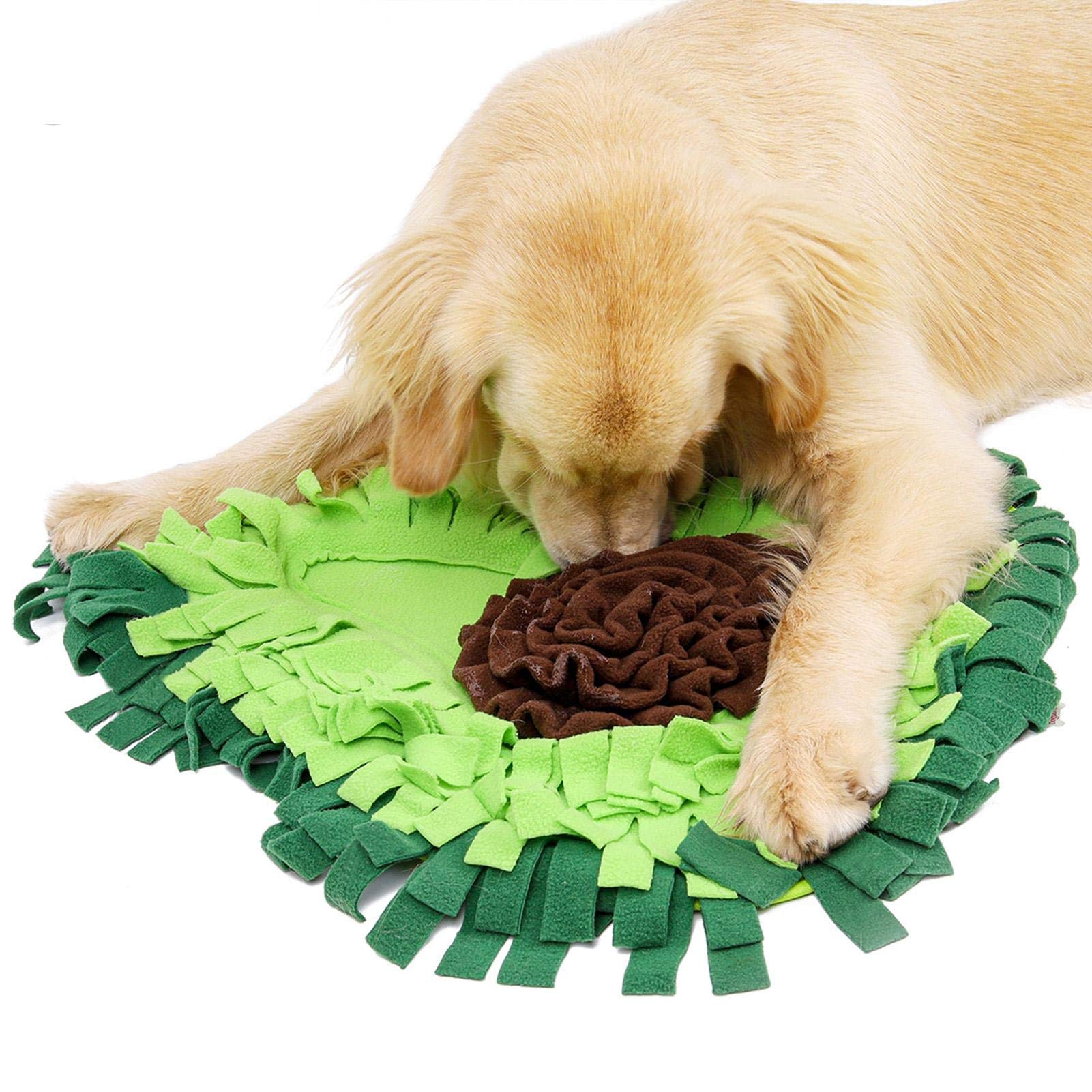 Dog snuffle mat green meadow enrichment feeding