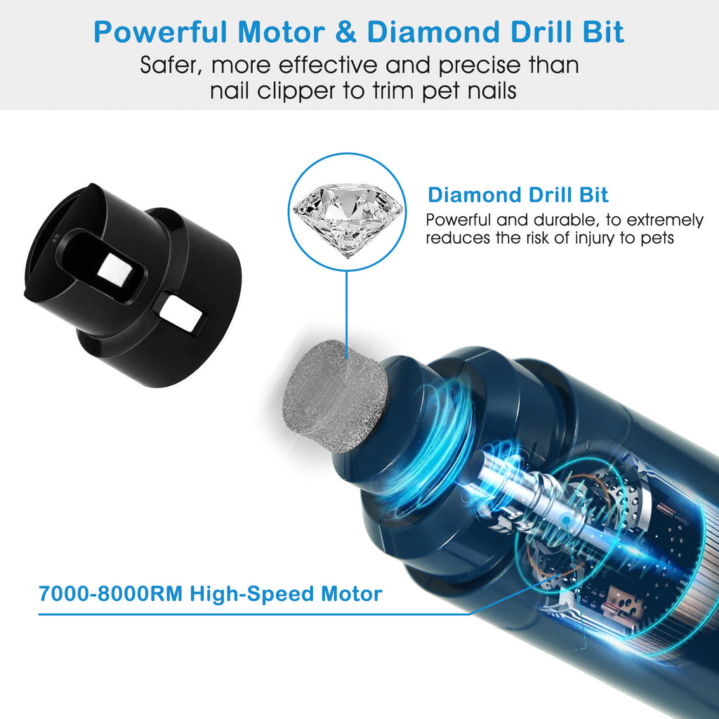 Quiet Dog Nail Grinder — USB Rechargeable