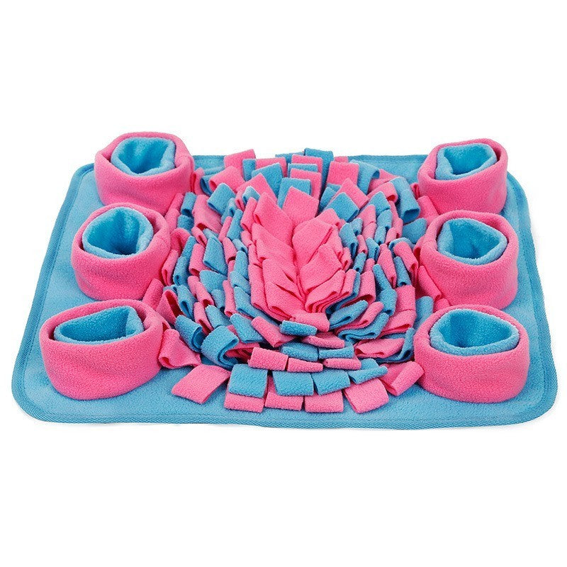 Snuffle Mat Rainbow Stripes blue pink dog enrichment